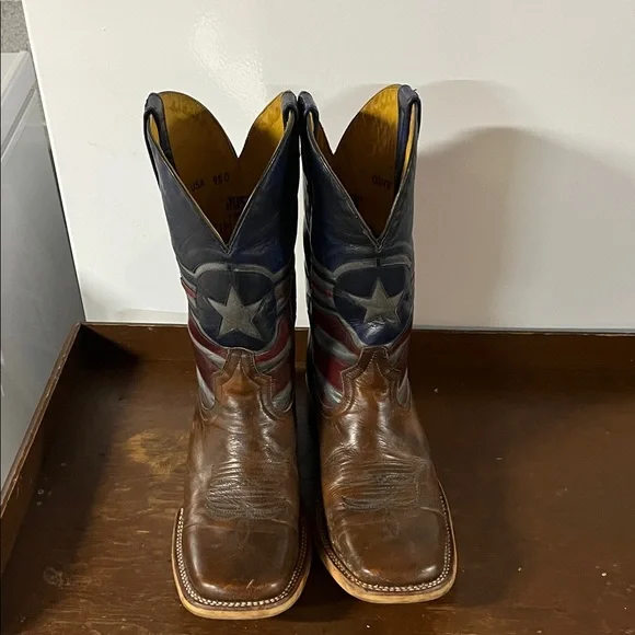 Tin Haul Brown and Blue Cowboy Boots - Picture 4 of 7